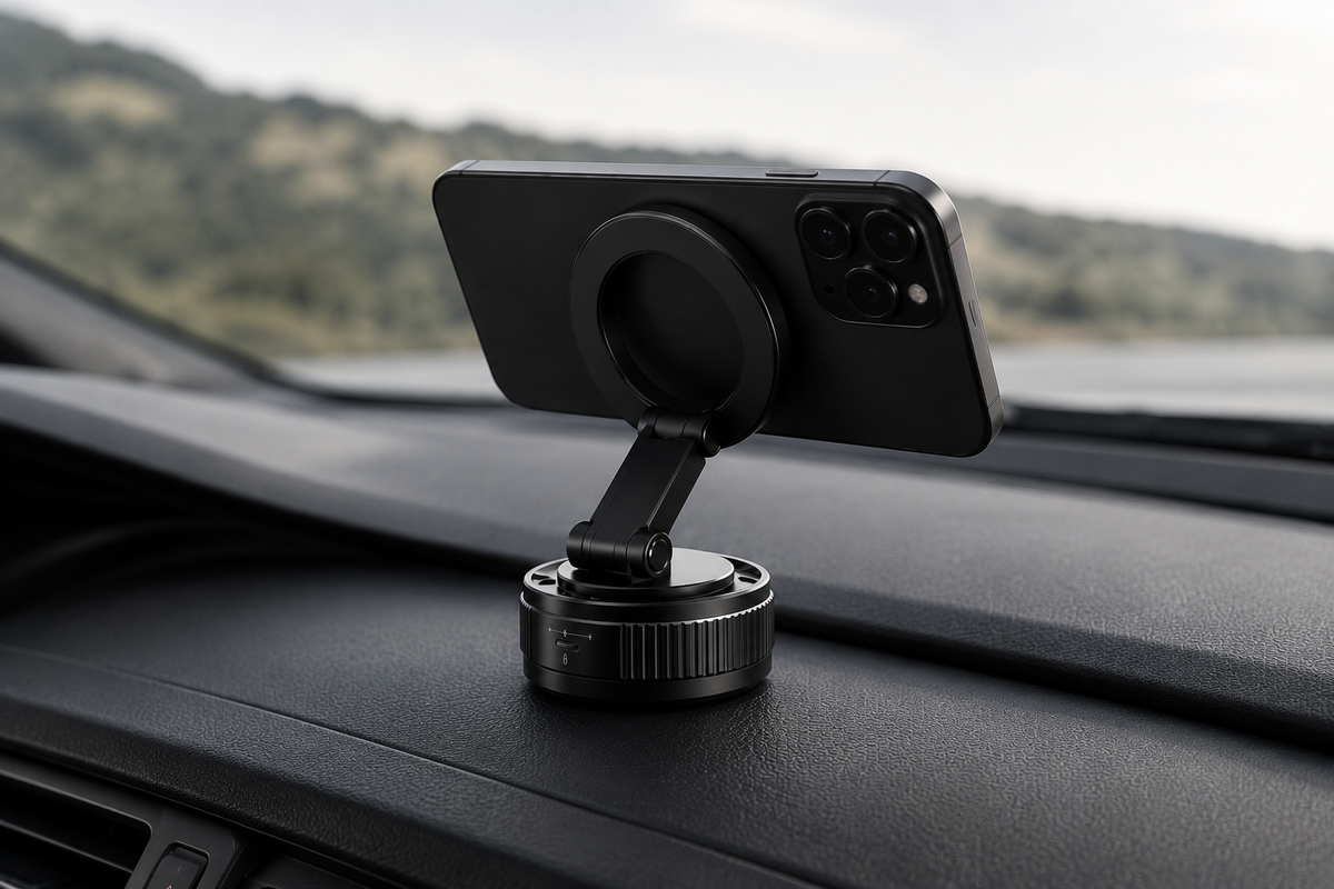 Support téléphone magnétique voiture - vue arrière
